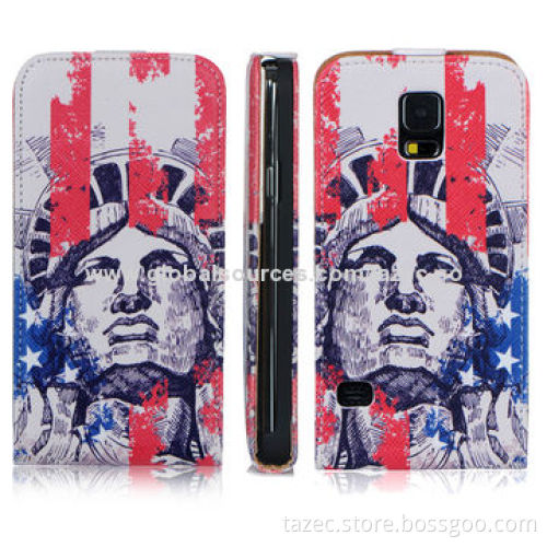 PU Leather Cases, Available in Various Colors and Used for Samsung S4